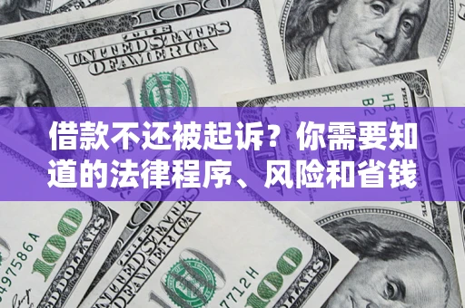 济南借款不还被起诉？你需要知道的法律程序、风险和省钱技巧